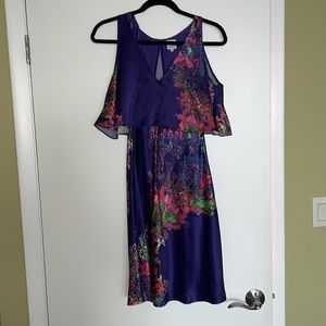 Halston heritage Cold Shoulder Midi Dress